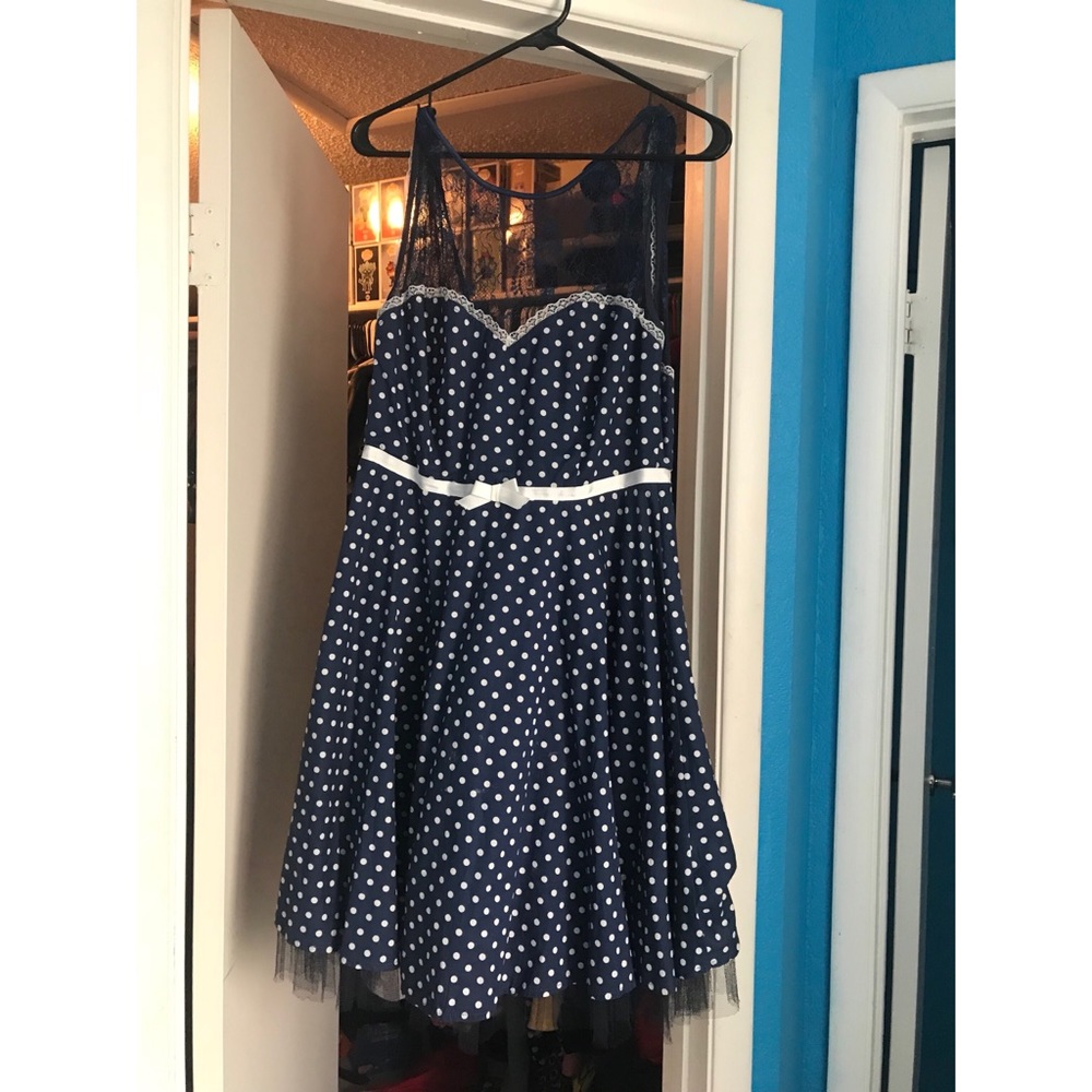 ModCloth polka dot retro dress Size L
